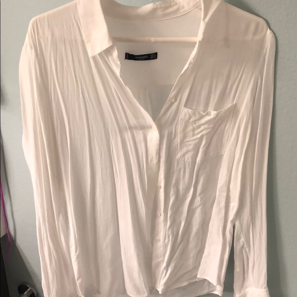 Mango Linen Button Up